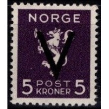 Kurserede mærker overtryk V. Postfrisk.